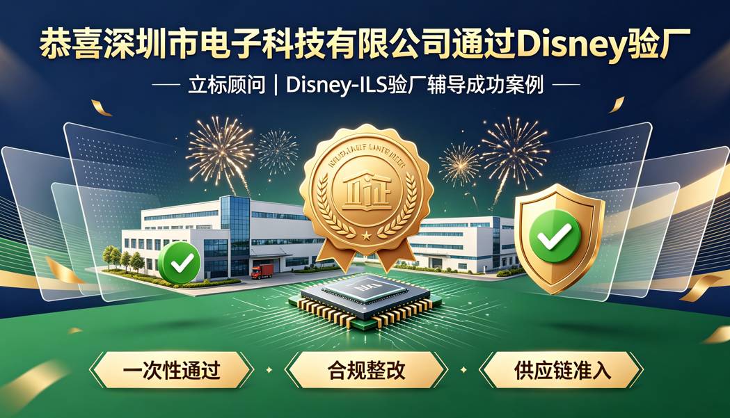 成功案例｜深圳市电子科技有限公司🎉顺利通过 Disney（ILS）迪士尼验厂